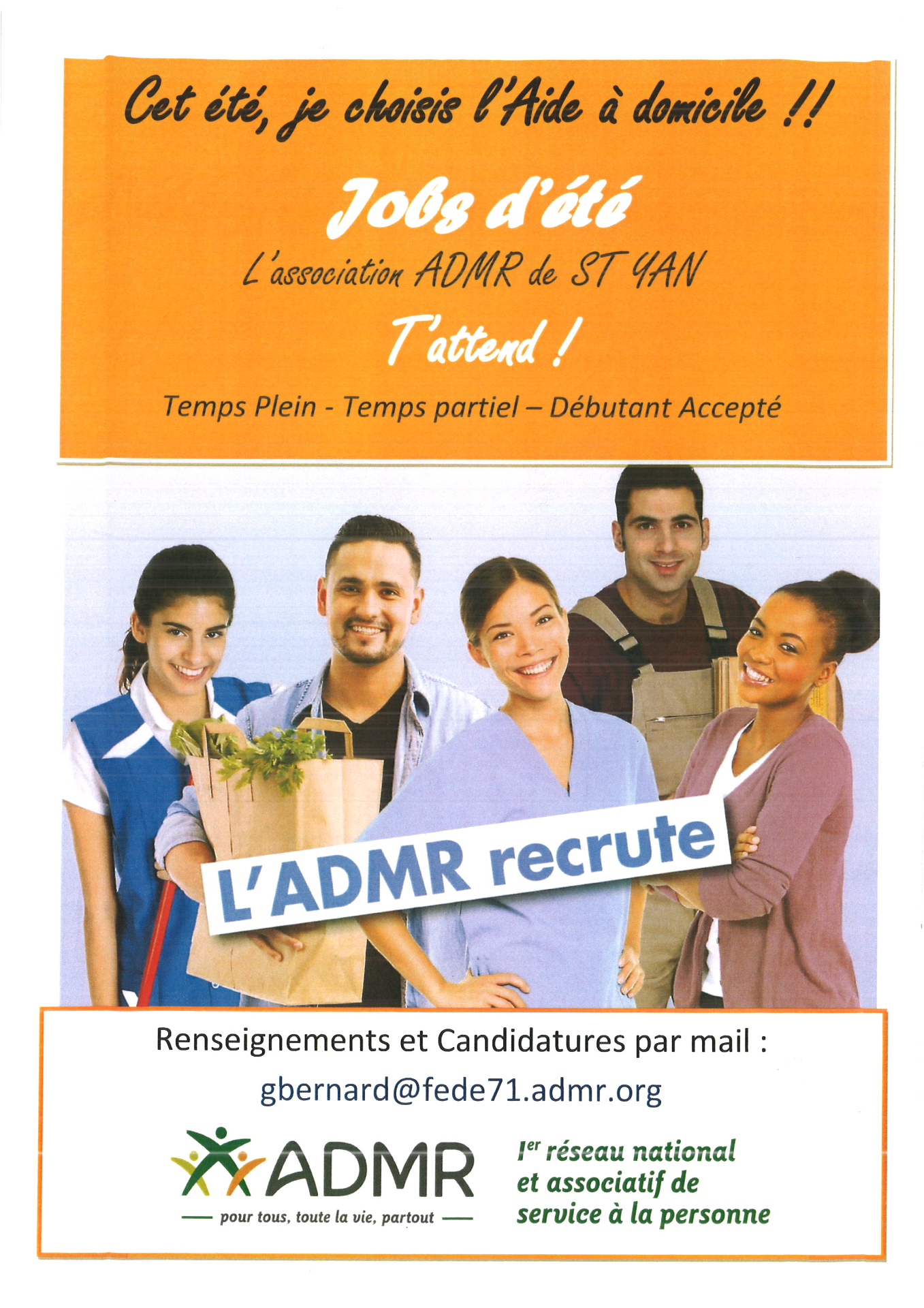 Job d'été ADMR