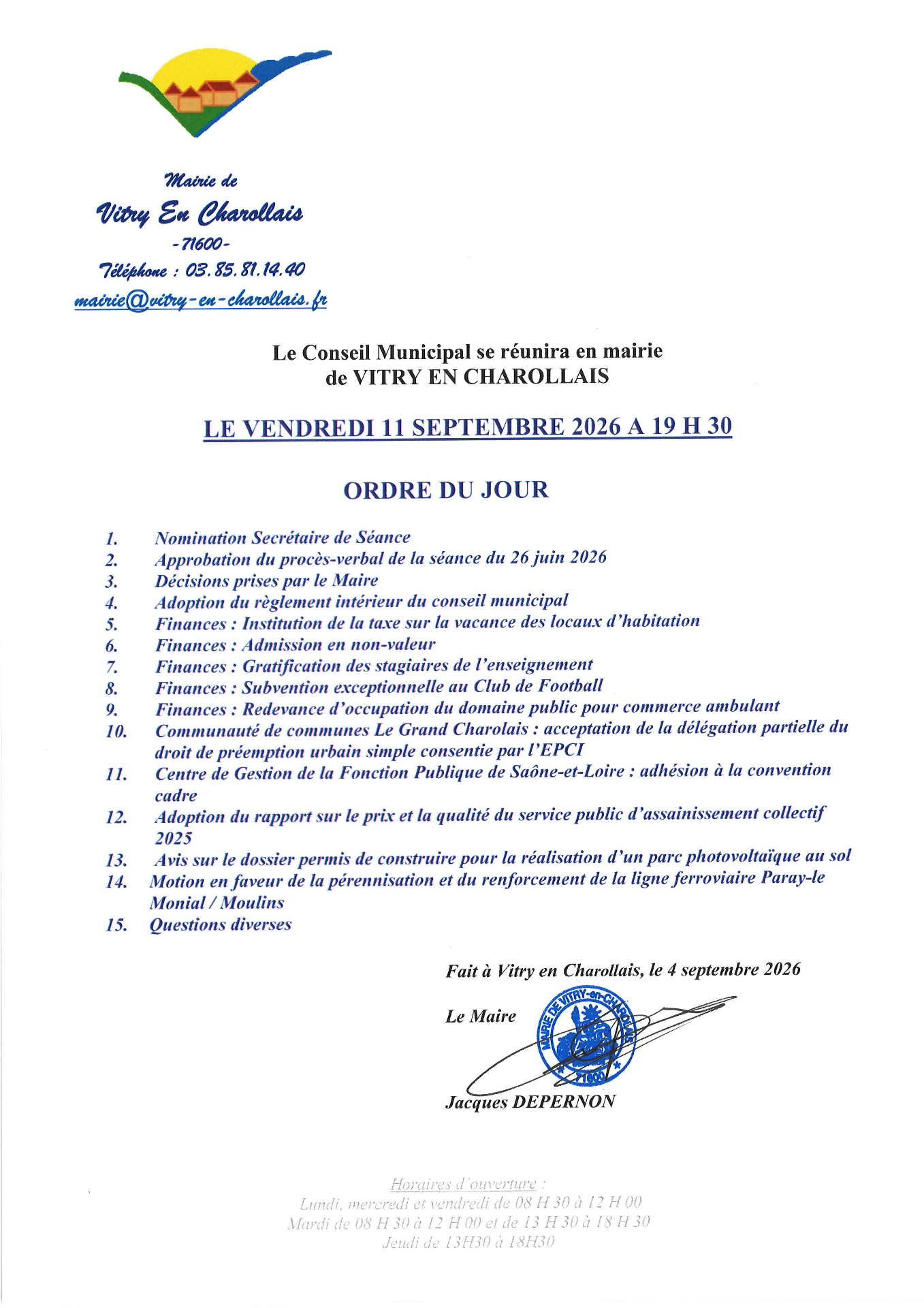 Conseil Municipal