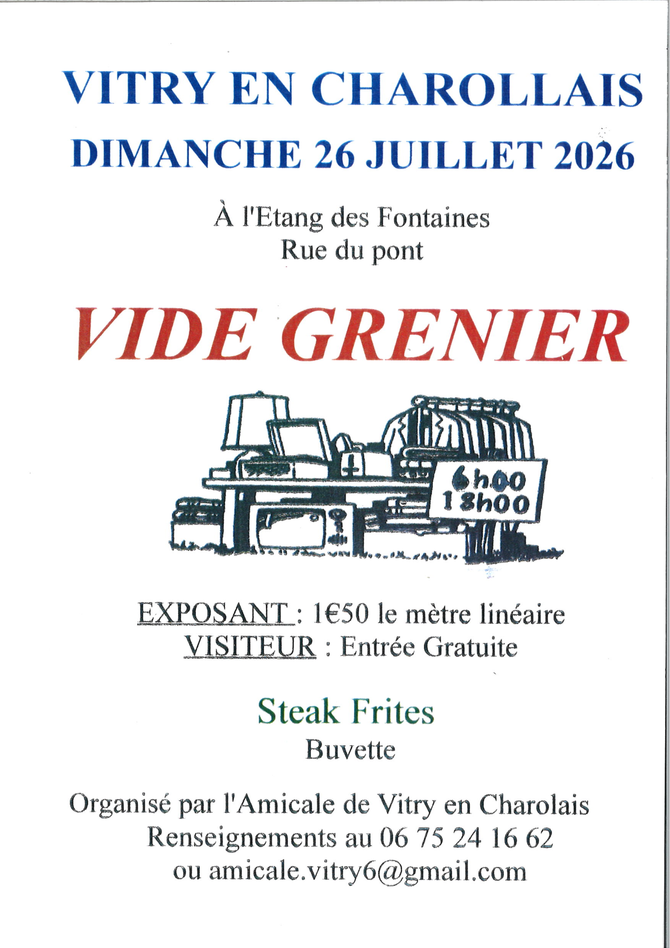 VIDE GRENIER AMICALE